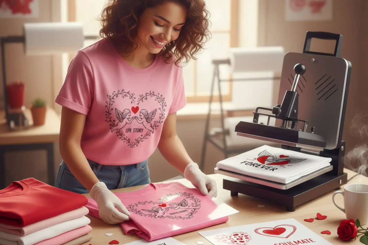 4 Ways to Create Best-Selling Romantic T-Shirts with Valentine’s Day DTF Transfers