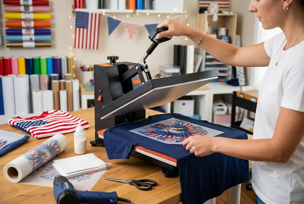 Patriotic Shirt Printing Guide with 4th of July DTF Transfers for Independence Day Events