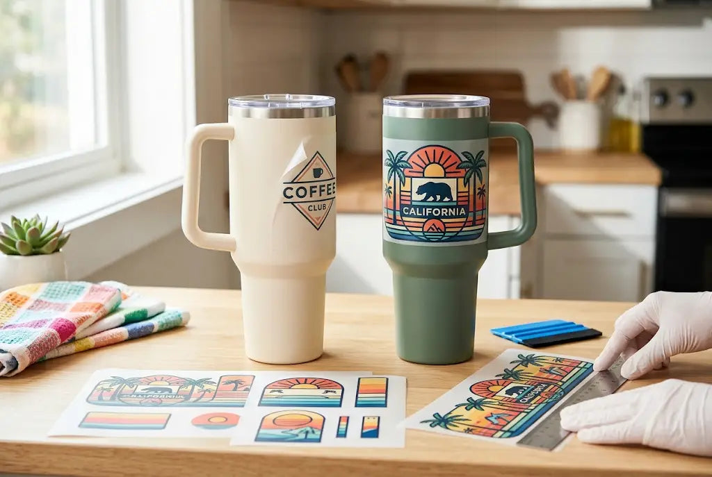 UV DTF Transfer Size for 40oz Tumblers With Handles: The Stanley Dupe Guide
