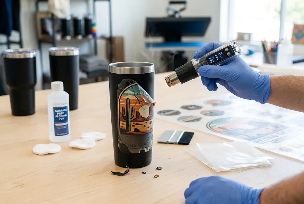 Why UV DTF Transfers Peel Off Stainless Steel Tumblers: Heat, Coating, and Surface Prep Mistakes