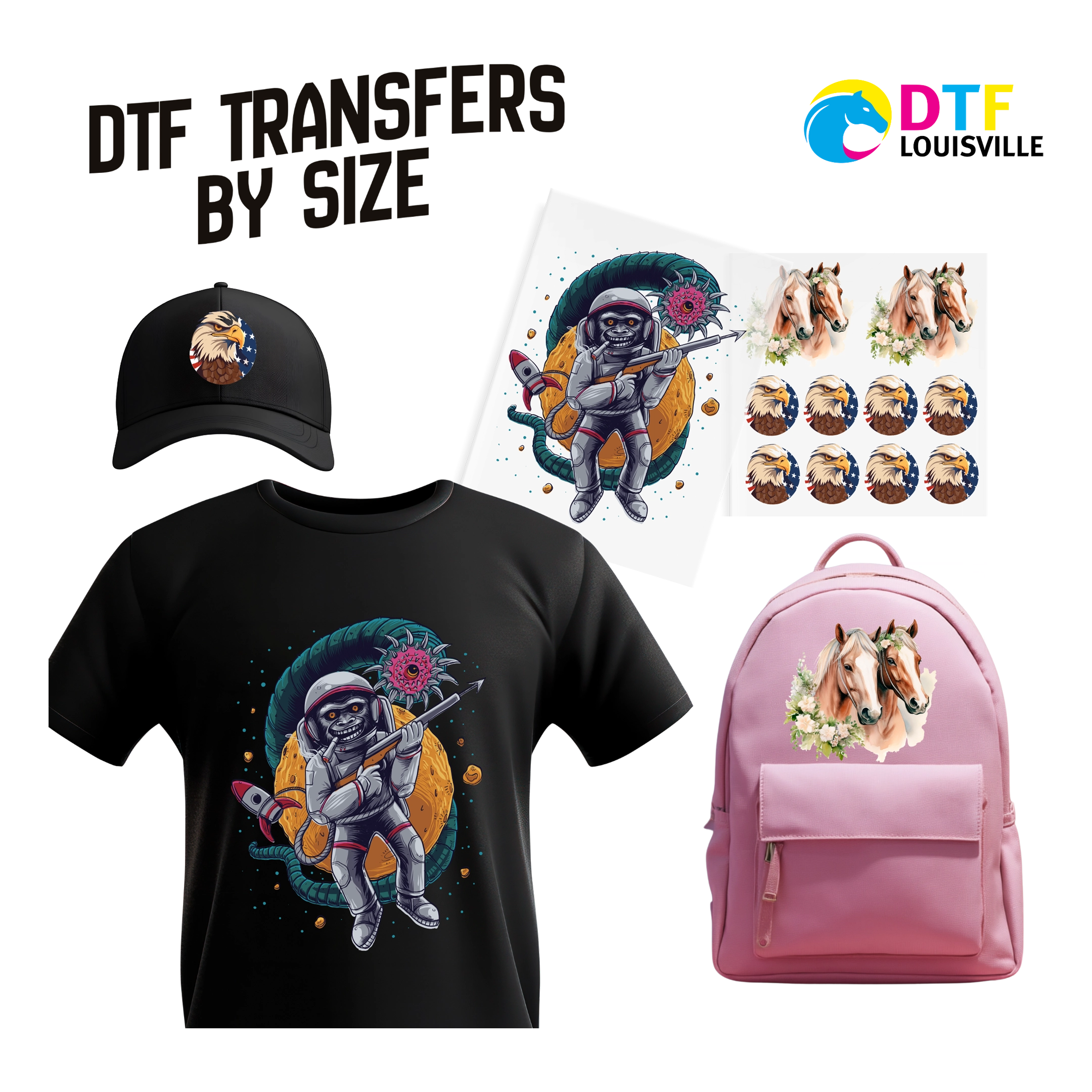たか様　DTF　オーダー Custom Image DTF Transfers Ready to Press – High Quality Prints