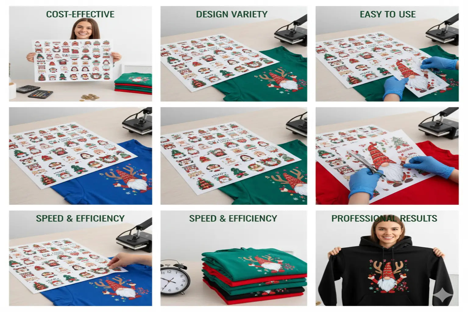 5 Benefits of Christmas DTF Gang Sheets for DIY Apparel