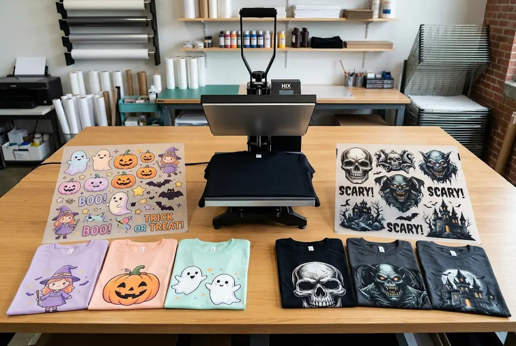 Cute vs. Scary Halloween DTF Transfers: Which Designs Should You Buy in Bulk Using a Halloween DTF Gang Sheet
