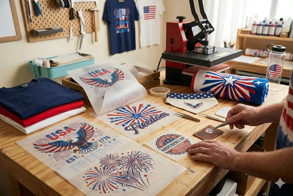 Increase Sales: Try These 6 Creative Design Ideas for Merch Using 4th of July DTF Transfers