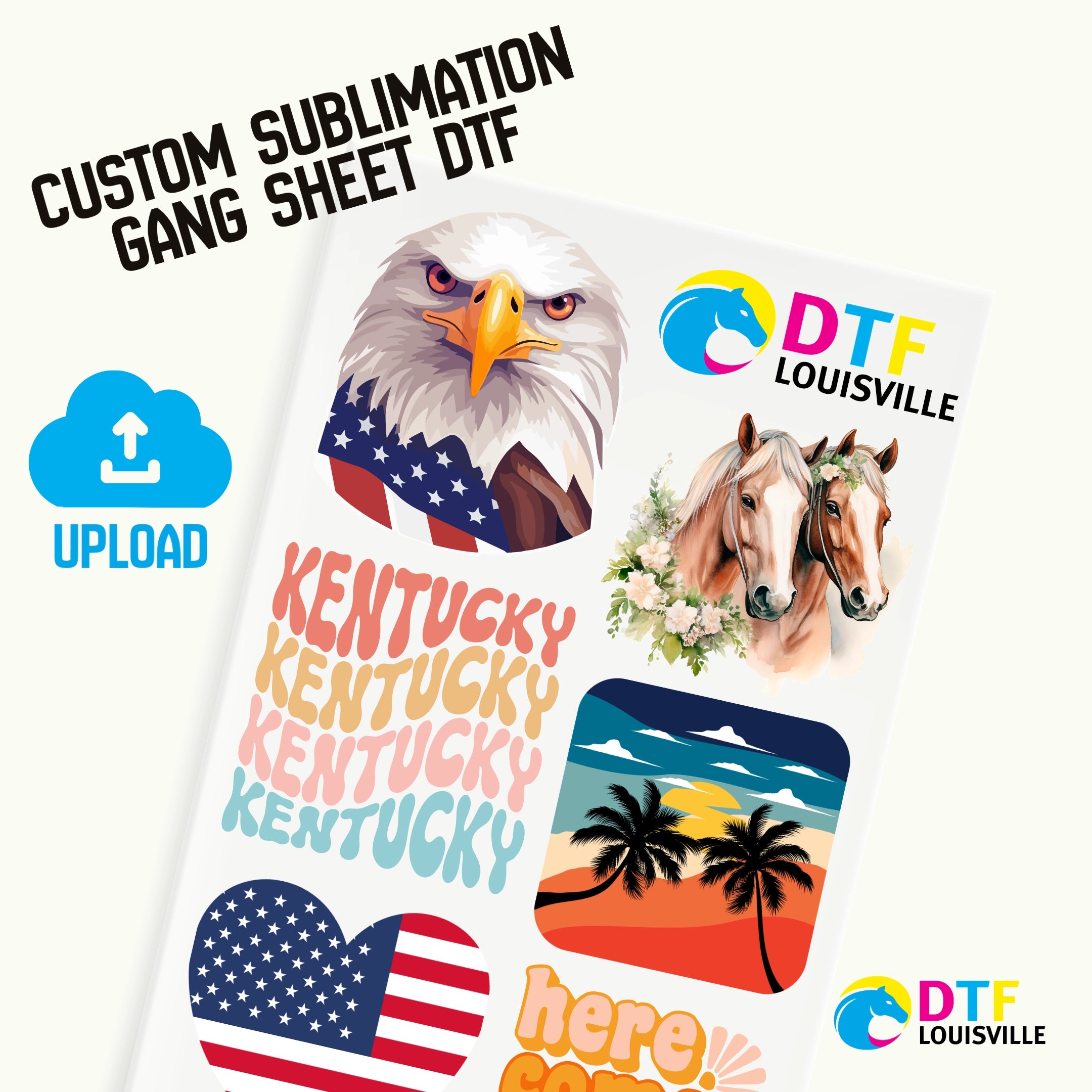 Custom Sublimation Gang Sheet 30" Wide | Upload Your Design | Full Color Transfer